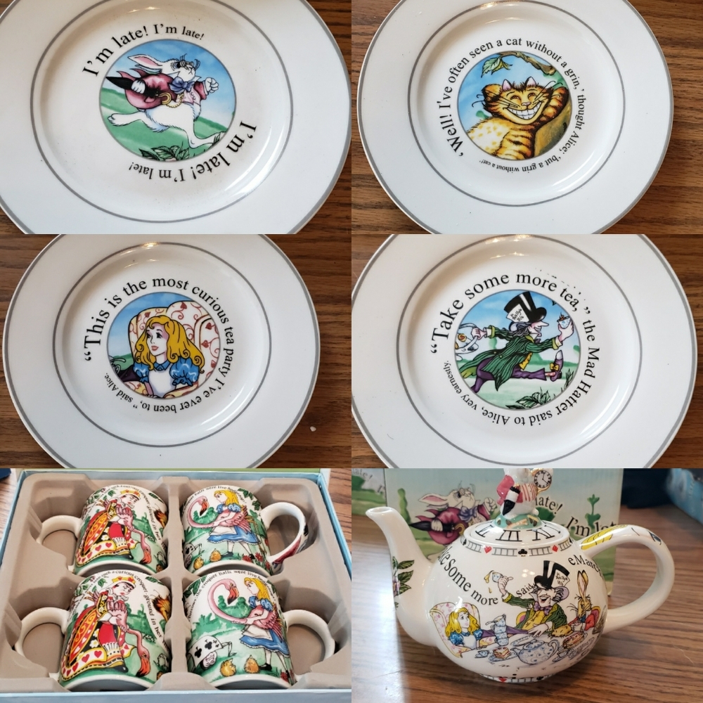 Alice in wonderland fine china set